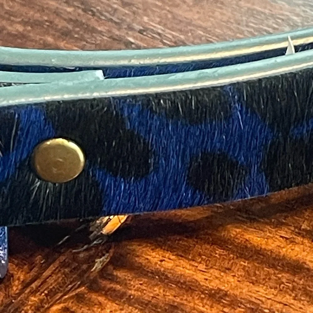 GAP Blue and Black Belt with Gold Buckle